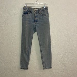 Zara light washed mom style jeans
